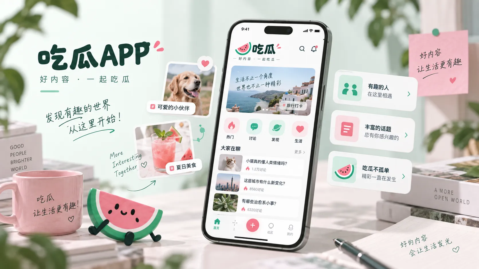 手机浏览热点内容的界面场景